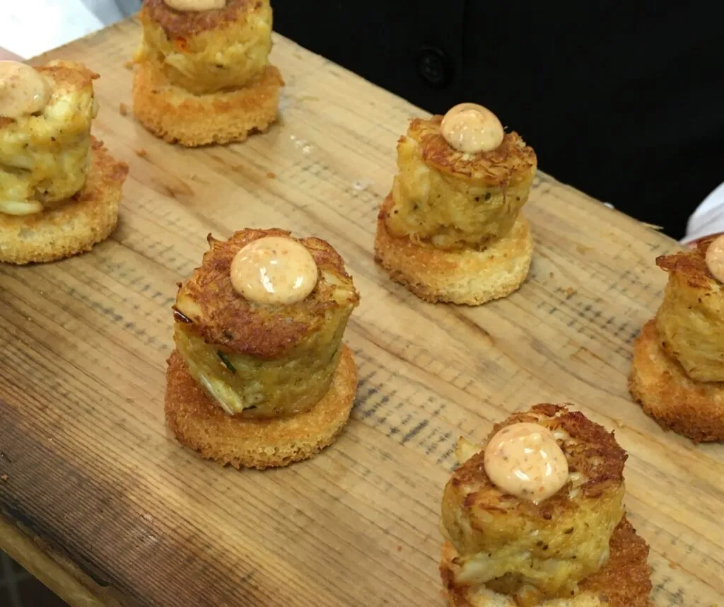 Crab Cakes on Brioche 1024x858 - Butlered Hors d'oeuvres